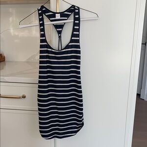 New Balance Navy Striped Women's workout Tank Top